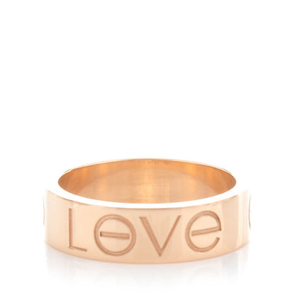 Cartier 18K Pink Gold 5.5mm Engraved LOVE Ring 52 6 1 of 3