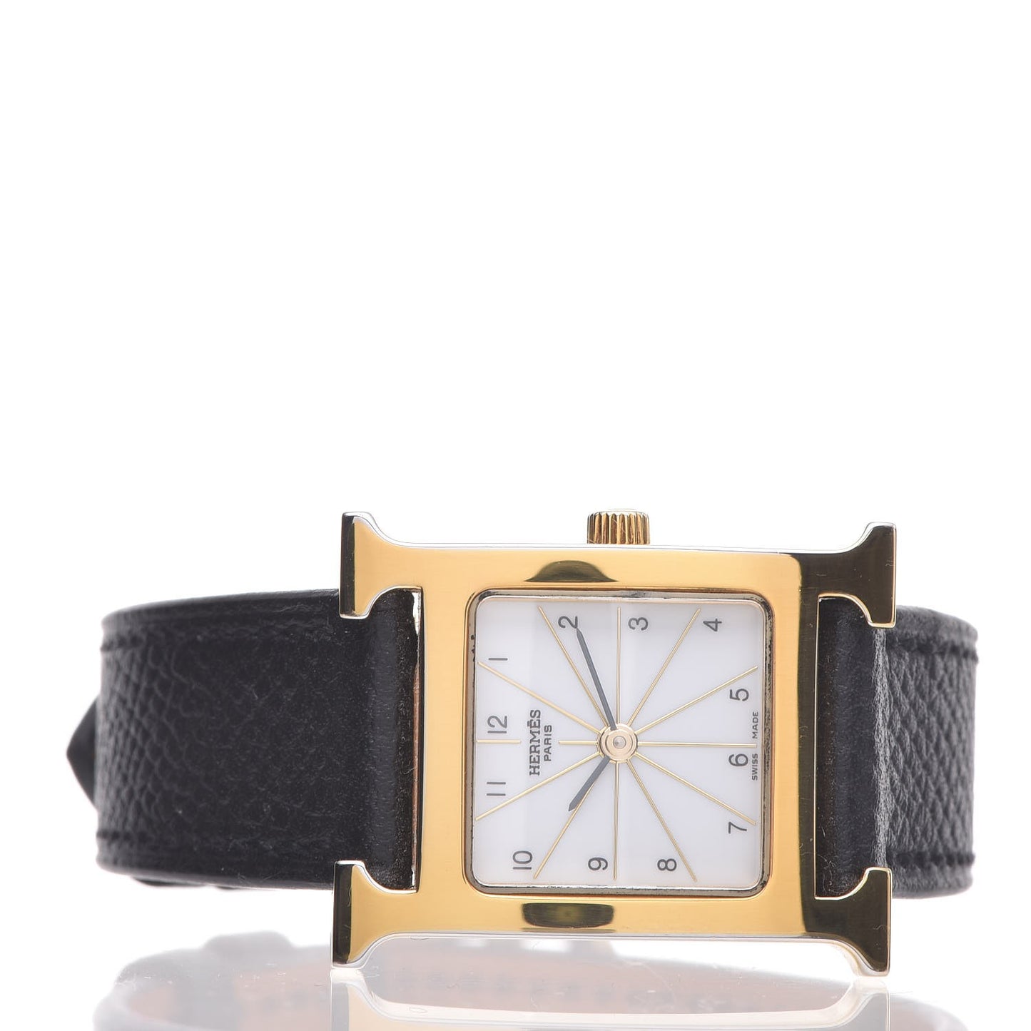 Stainless Steel Courchevel 21mm Heure H Hour Quartz Watch Noir