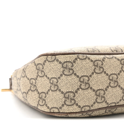 Gucci GG Supreme Monogram Textured Dollar Calfskin Web Small Ophidia GG Handbag Beige Ebony New Acero 9 of 11