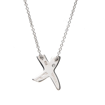 Tiffany Sterling Silver Paloma Picasso Graffiti X Pendant Necklace 4 of 6