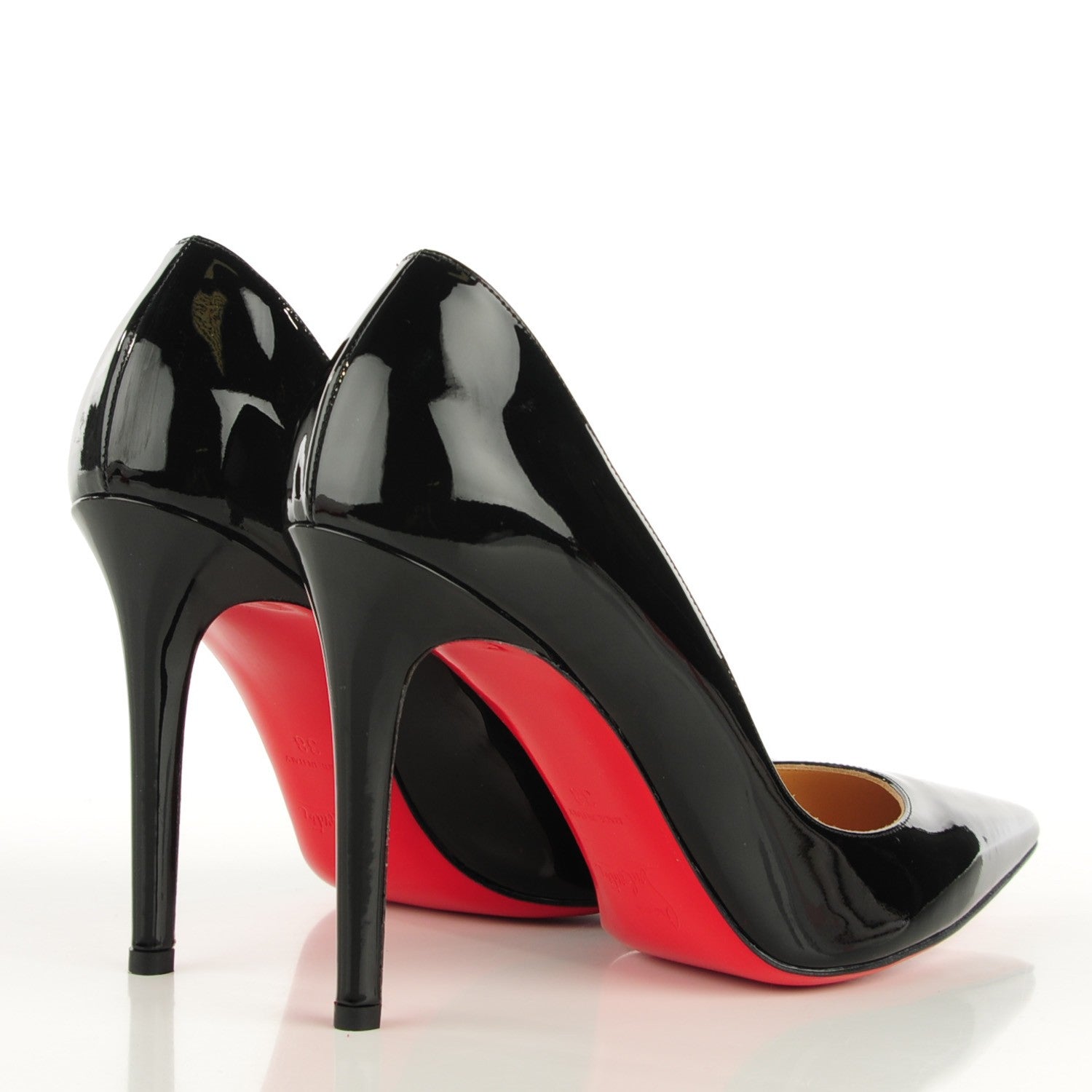 Christian Louboutin Patent Pigalle 100 Pumps 38 Black 4 of 7