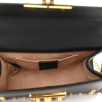 Gucci Calfskin Studded Small Padlock Shoulder Bag Black 5 of 11