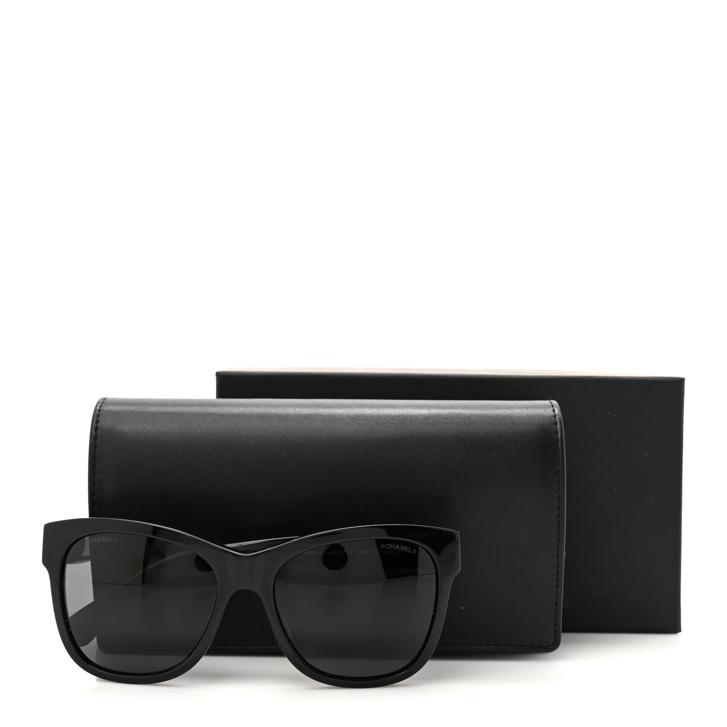 Acetate Polarized Square CC Sunglasses 5380 Black