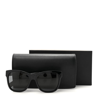 Chanel Acetate Polarized Square CC Sunglasses 5380 Black 8 of 8