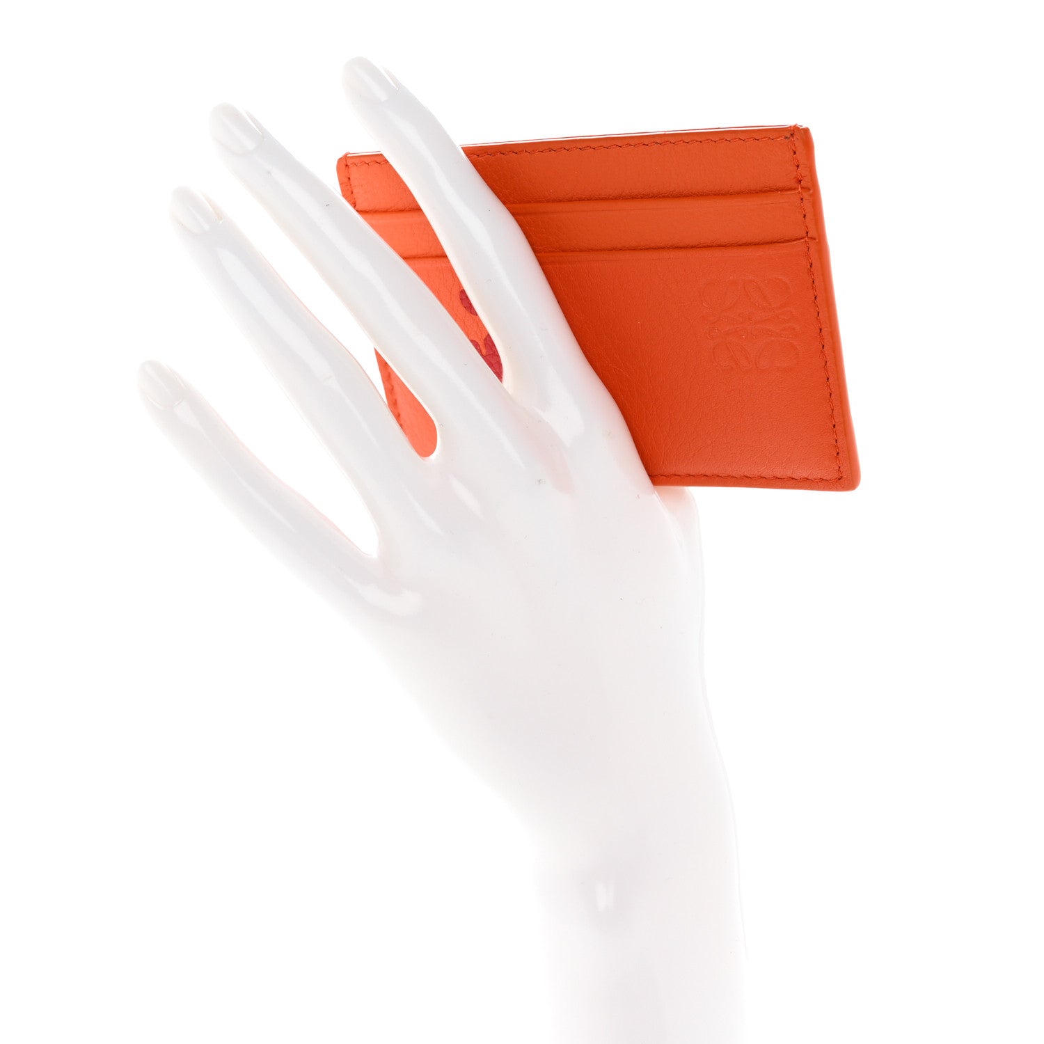 Loewe X HOWL'S MOVING CASTLE Calfskin Calcifer Card Holder Orange