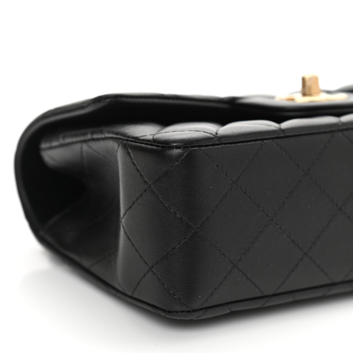 Chanel Lambskin Quilted Metal Mini Top Handle Rectangular Flap Black 9 of 10