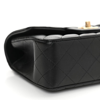 Chanel Lambskin Quilted Metal Mini Top Handle Rectangular Flap Black 9 of 10