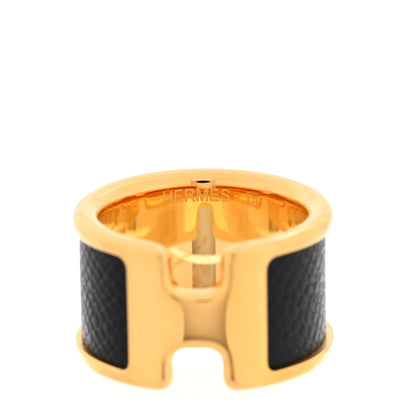Hermes Madame Calfskin Large Olympe Ring S Black 4 of 6