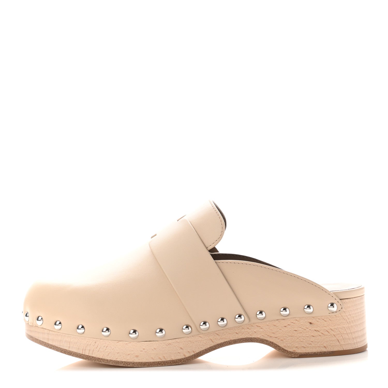 Hermes Calfskin Calya Mules 36 Hetre 1 of 14