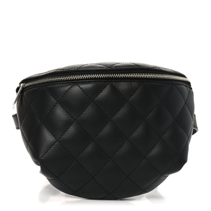 Chanel Calfskin Quilted Uniform Waist Belt Bag Black 1 of 9