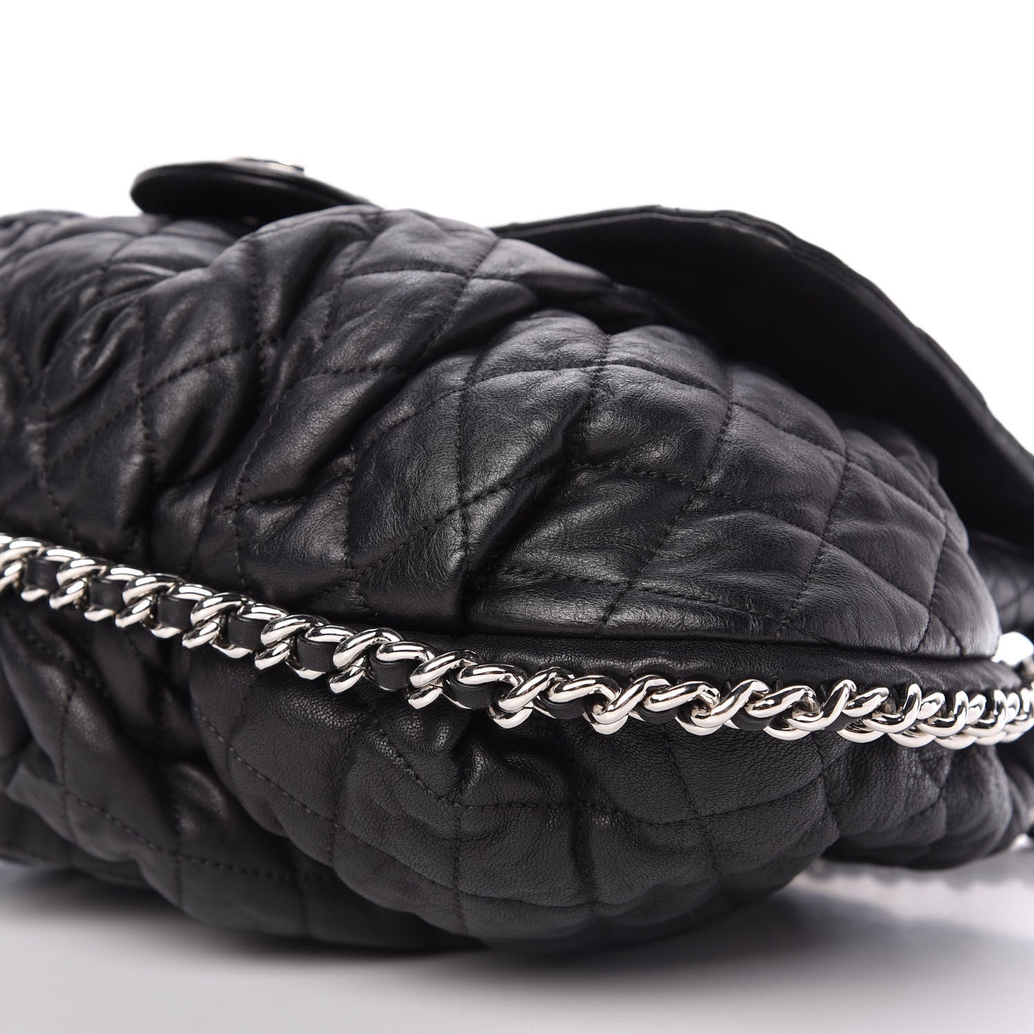 Chanel Washed Lambskin Quilted Large Chain Around Messenger 7 of 10