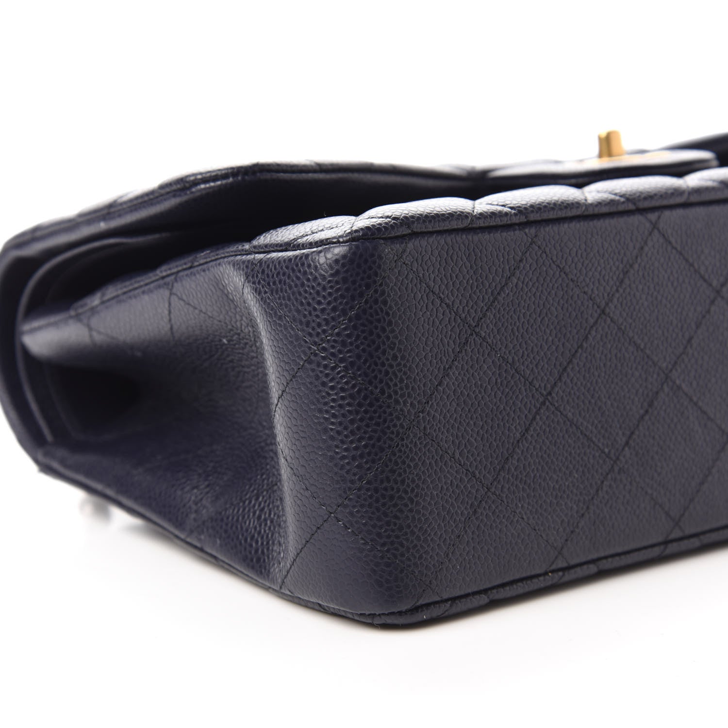 Chanel Caviar Quilted Jumbo Double Flap Navy Blue 6 of 10