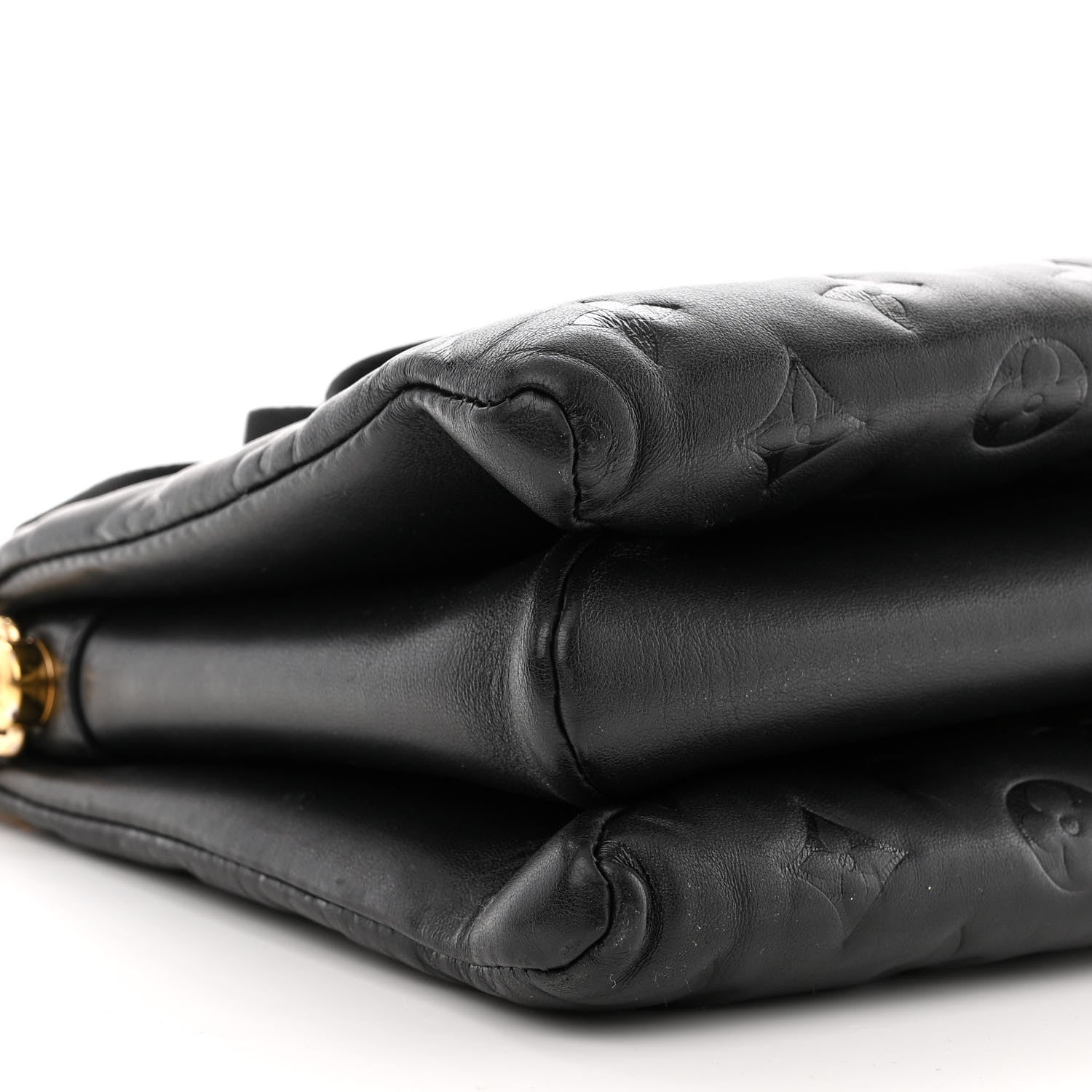 Louis Vuitton Lambskin Embossed Monogram Coussin PM Black 15 of 16