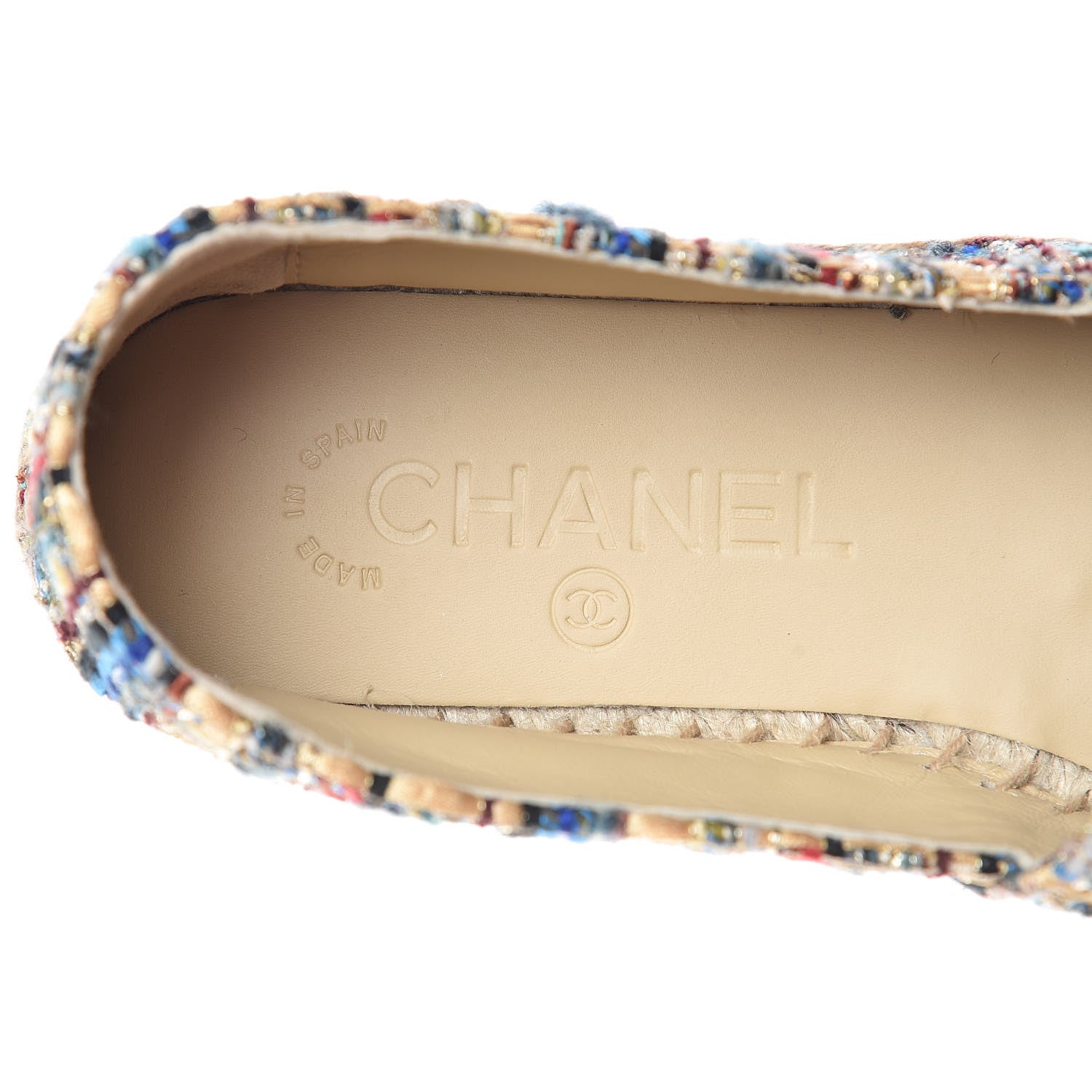 Chanel Tweed Grosgrain CC Espadrilles 36 Multicolor 9 of 10