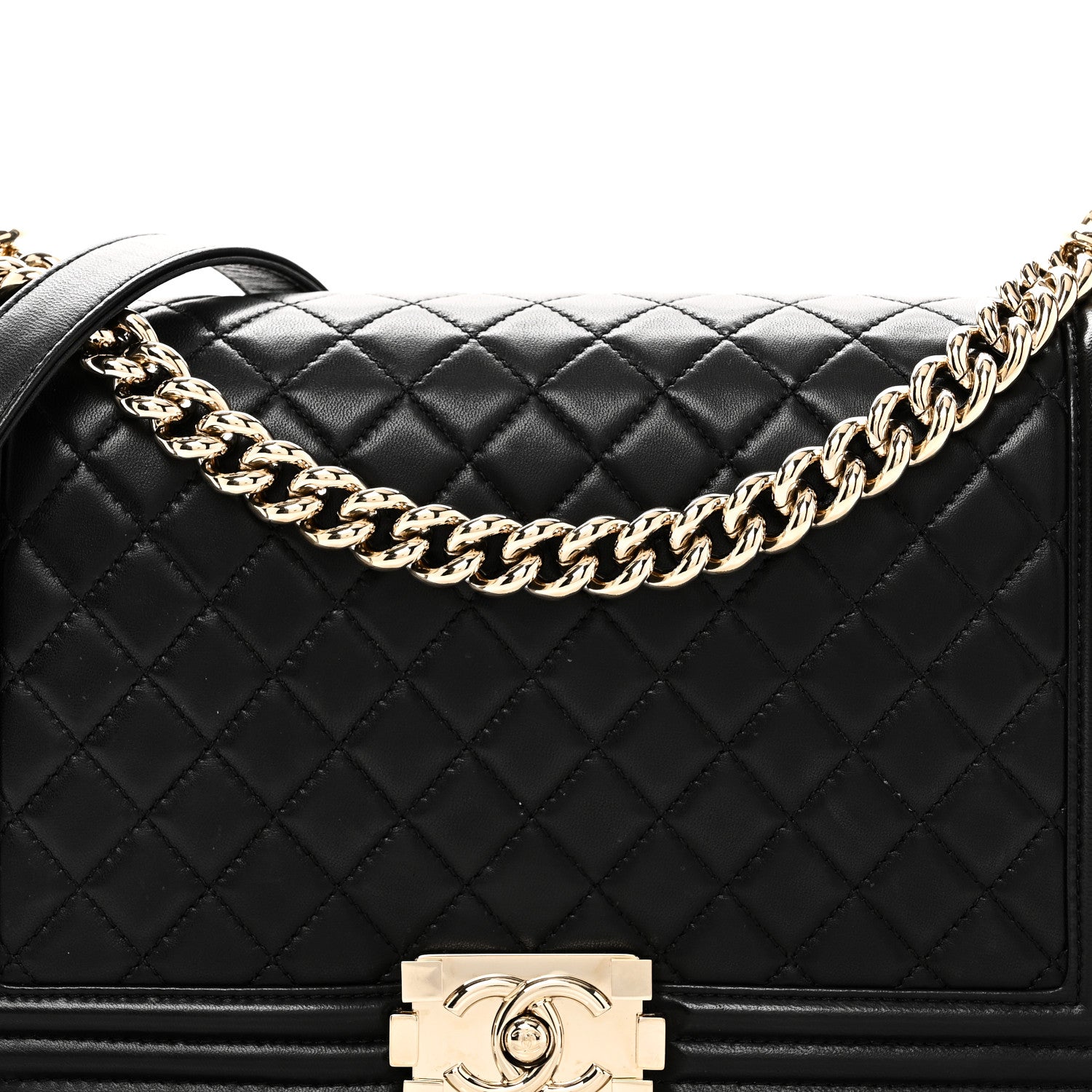Chanel Lambskin Quilted New Medium Boy Flap Black 8 of 10