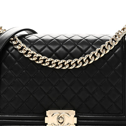 Chanel Lambskin Quilted New Medium Boy Flap Black 8 of 10