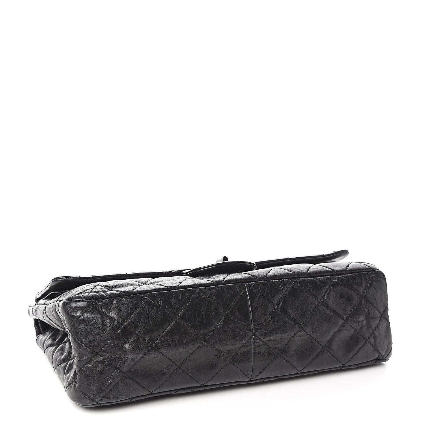 Chanel Glazed Aged Calfskin Quilted 2.55 Reissue 227 Flap Black 3 of 11