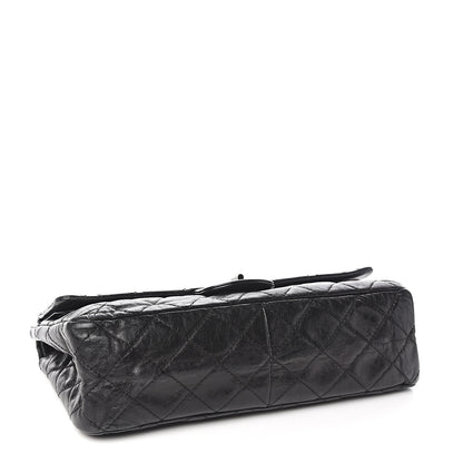 Chanel Glazed Aged Calfskin Quilted 2.55 Reissue 227 Flap Black 3 of 11