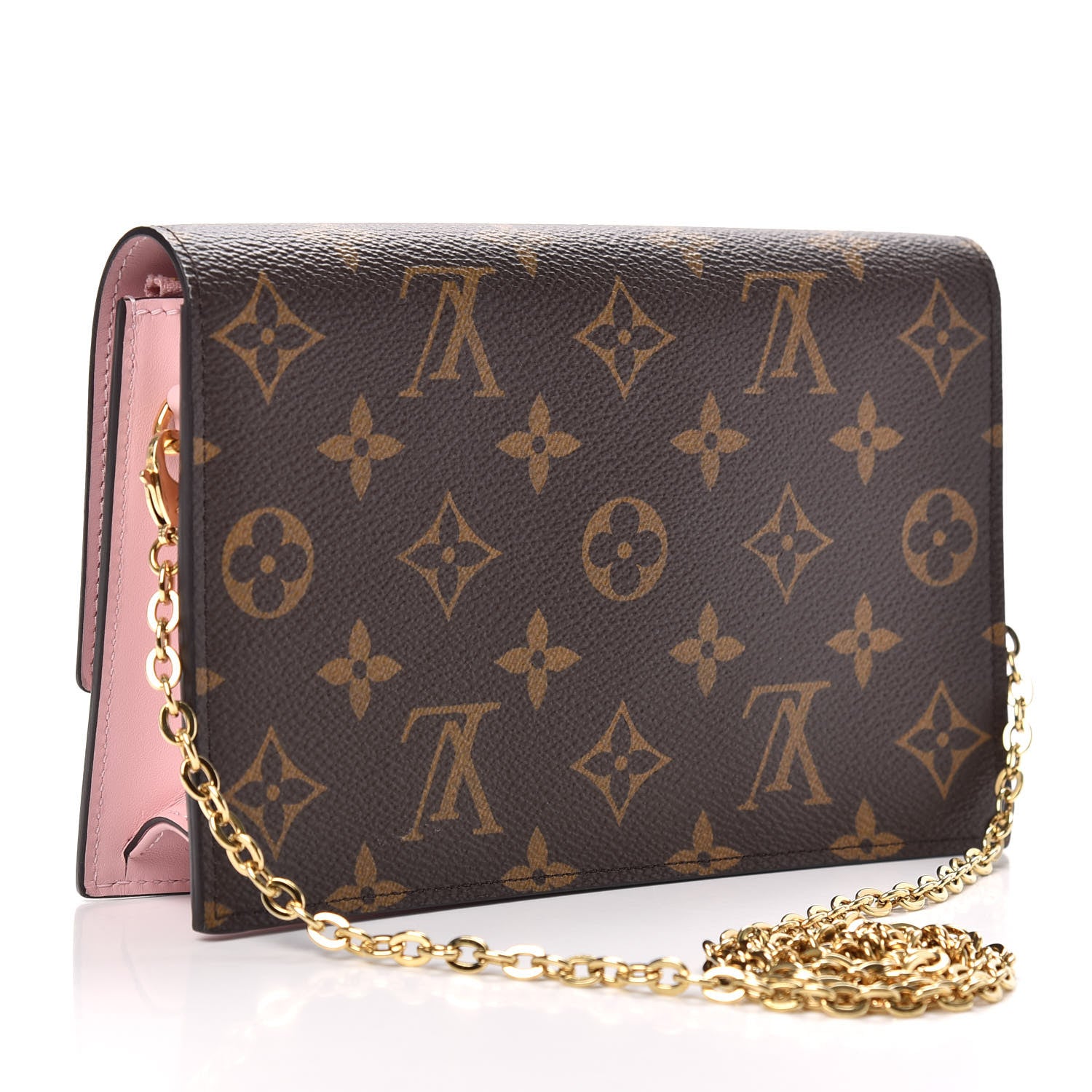 Louis Vuitton Monogram Flore Chain Wallet Rose Ballerine 3 of 10