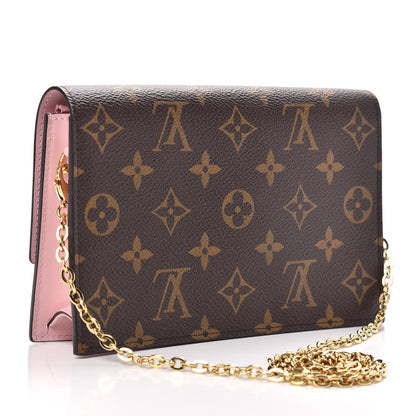 Louis Vuitton Monogram Flore Chain Wallet Rose Ballerine 3 of 10