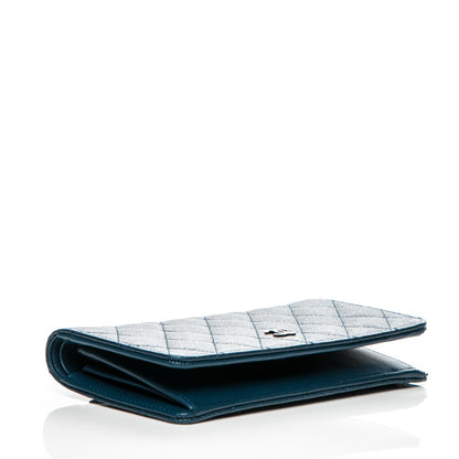 Chanel Caviar Quilted Yen Wallet Navy Blue 4 of 8