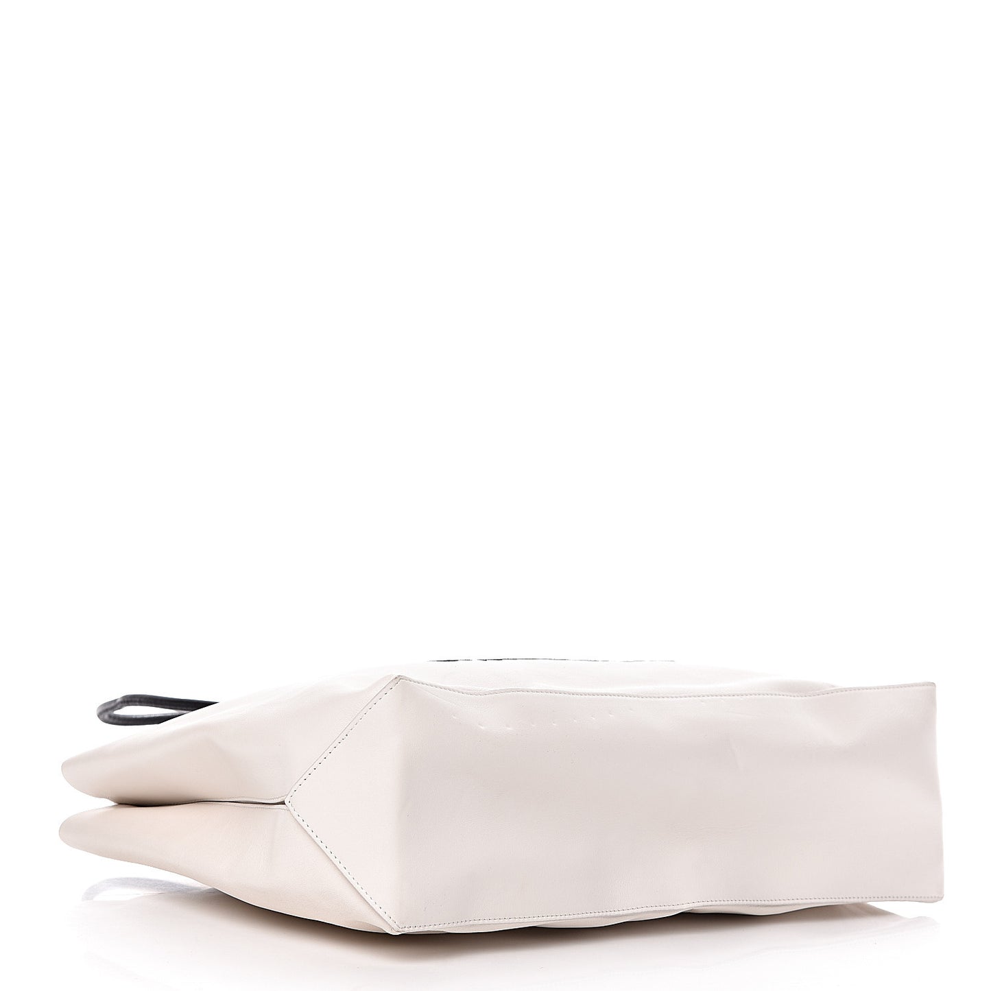 Calfskin Large Essential 31 Rue Cambon Tote White Black