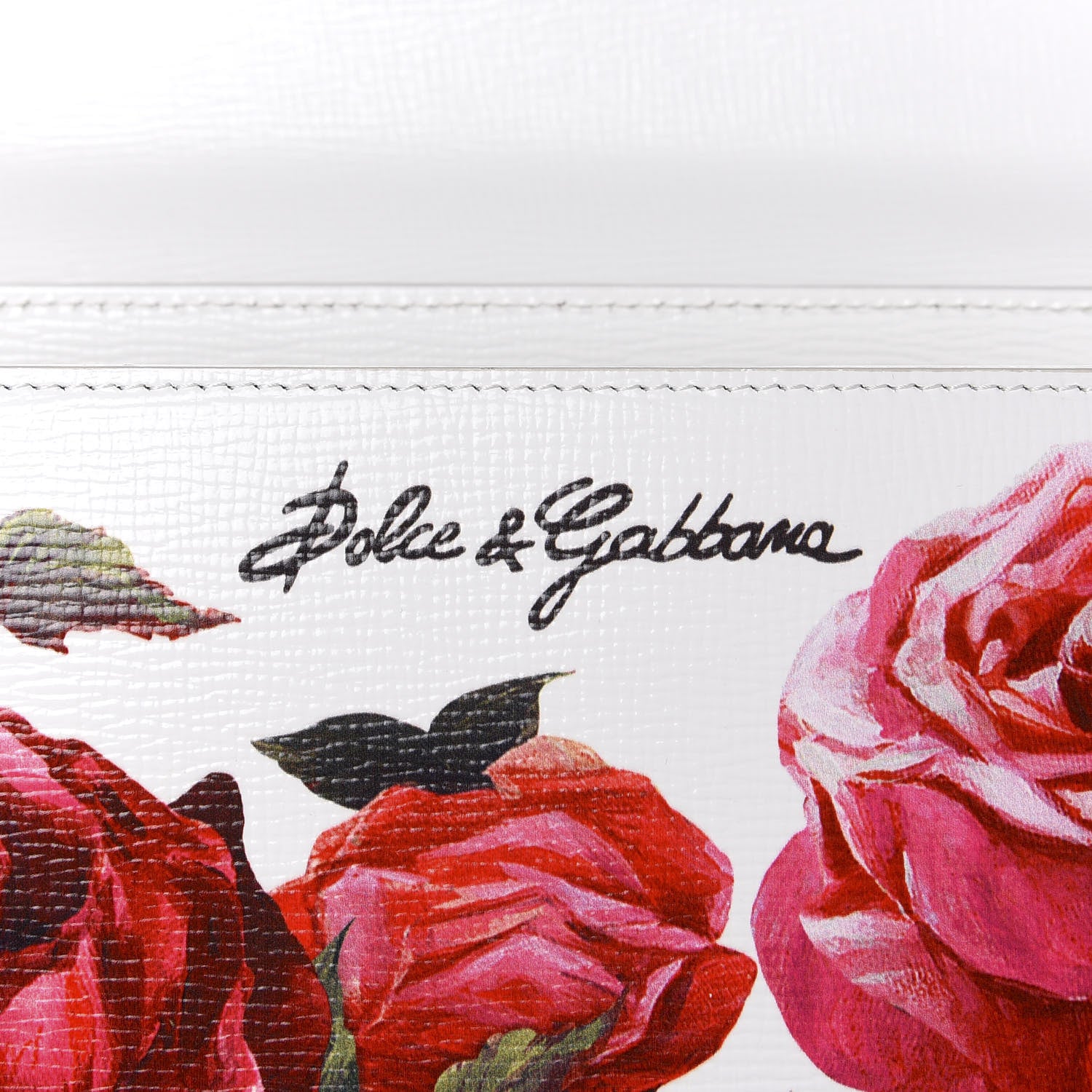 Dolce & Gabbana Grained Calfskin Floral Printed Small Lucia Satchel White 13 of 13