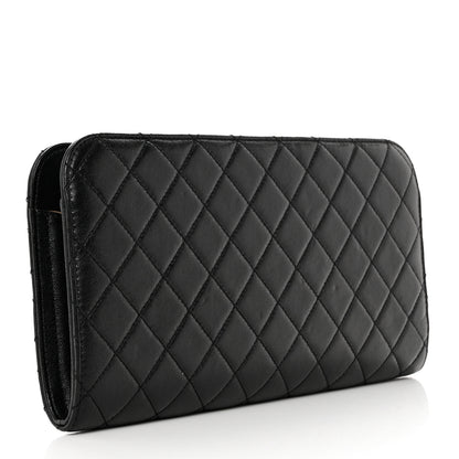 Chanel Lambskin Quilted Coco Midnight Clutch Black 3 of 8