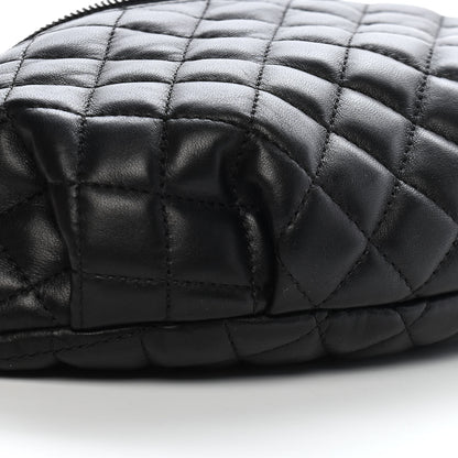 Chanel Calfskin Quilted Banane Waist Bag Fanny Pack Black 12 of 16