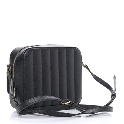 Saint Laurent Grained De Poudre Matelasse Monogram Vicky Camera Bag Black 2 of 7
