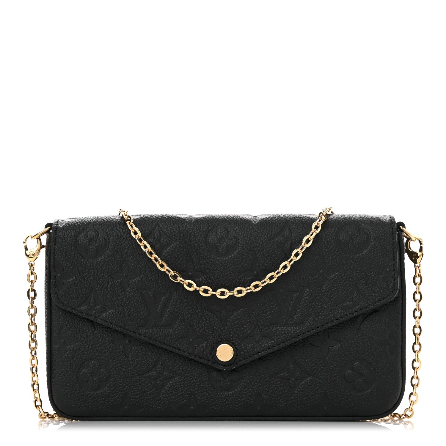 Louis Vuitton Empreinte Pochette Felicie Chain Wallet Black 3 of 11