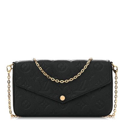 Louis Vuitton Empreinte Pochette Felicie Chain Wallet Black 3 of 11