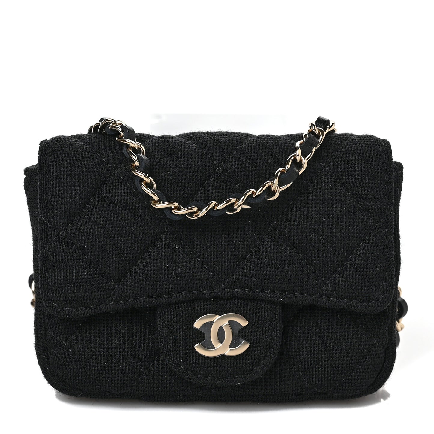 Jersey Quilted Belt Bag Black