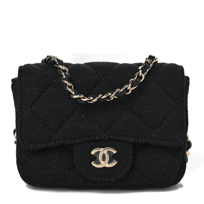 Chanel Jersey Quilted Belt Bag Black 1 of 10