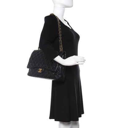 Chanel Lambskin Quilted Maxi Double Flap Black 2 of 18