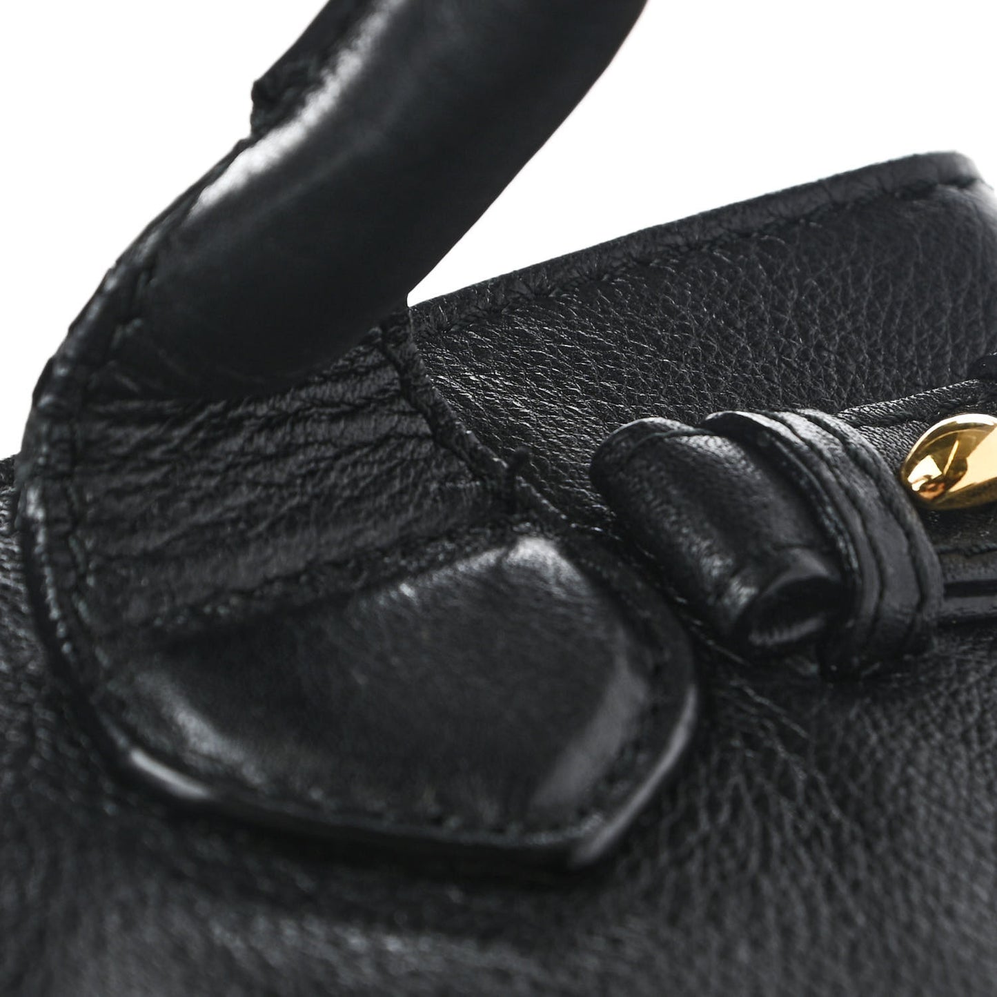 Calfskin House Check Small Banner Tote Black