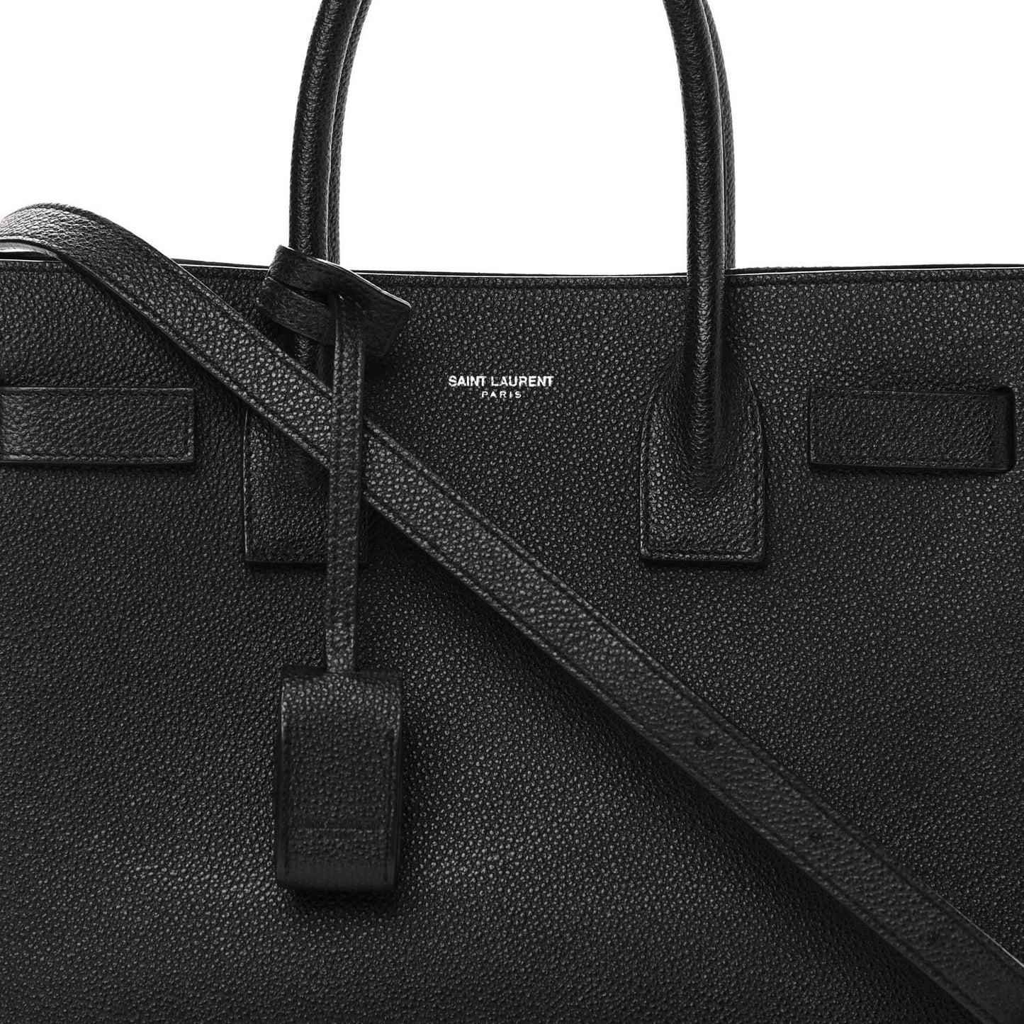 Grained Calfskin Baby Sac De Jour Black