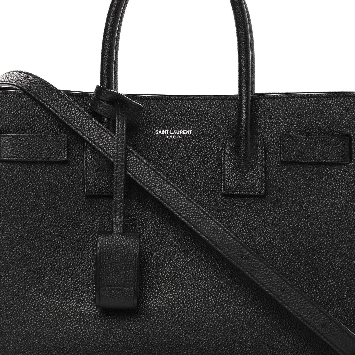 Saint Laurent Grained Calfskin Baby Sac De Jour Black 8 of 15