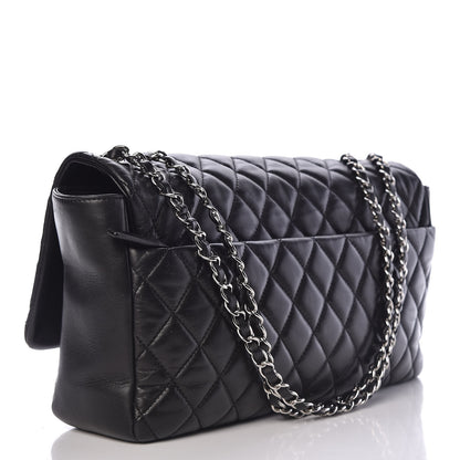 Chanel Lambskin Quilted Jumbo Coco Rain Flap Black 3 of 15