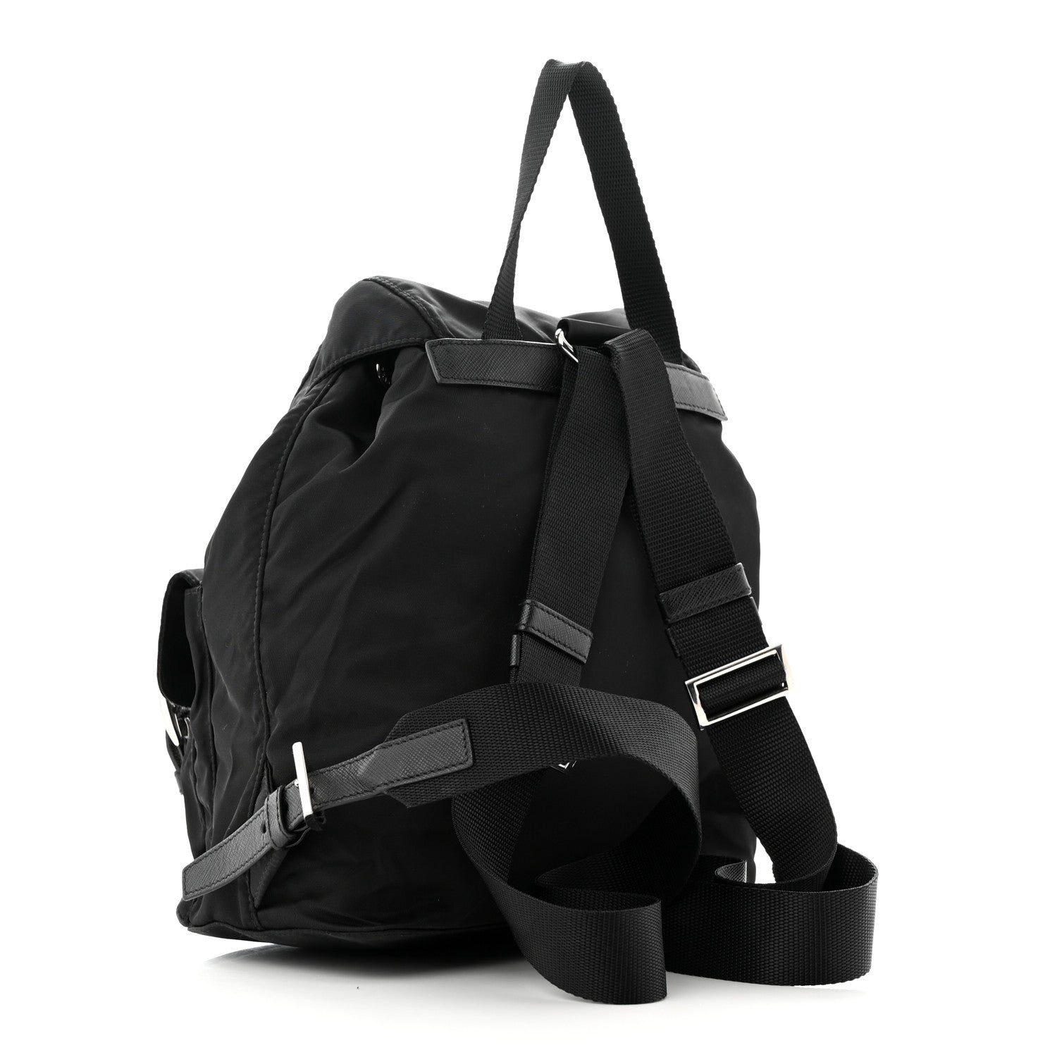 Prada Tessuto Nylon Saffiano Small Backpack Black 3 of 10