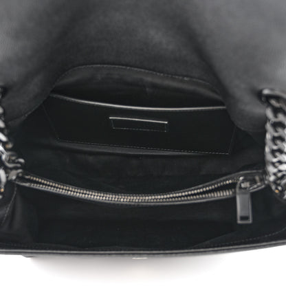 Saint Laurent Grain De Poudre Medium West Hollywood Monogram Fold-Over Black 5 of 10
