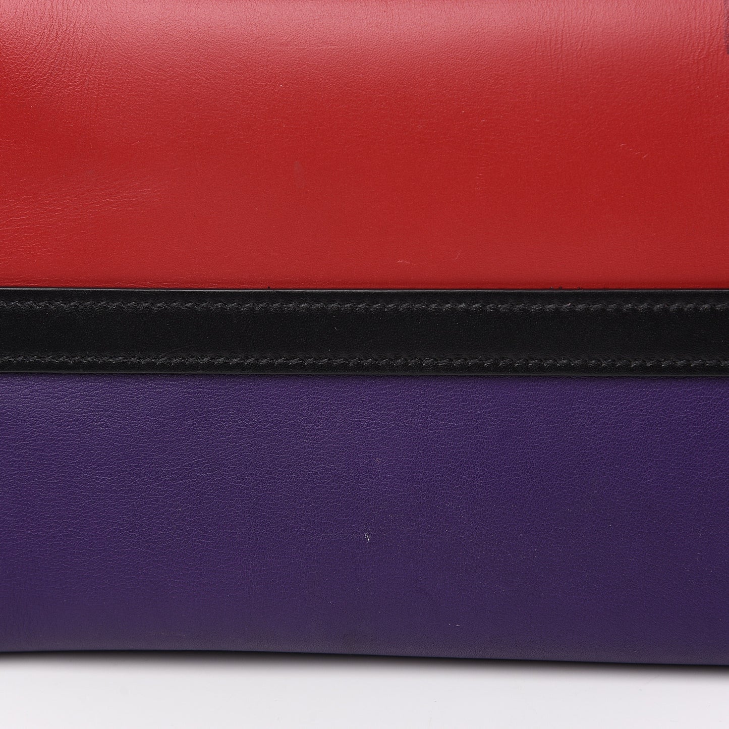 City Calfskin Medium Colorblock Bibliothèque Tote Fuoco Viola Black