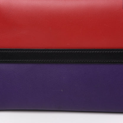 Prada City Calfskin Medium Colorblock Bibliothèque Tote Fuoco Viola Black 8 of 11