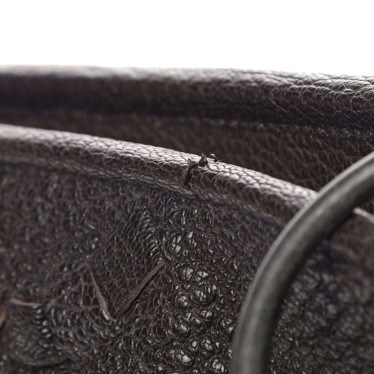 Cervo Deerskin Woven Hobo Ebano