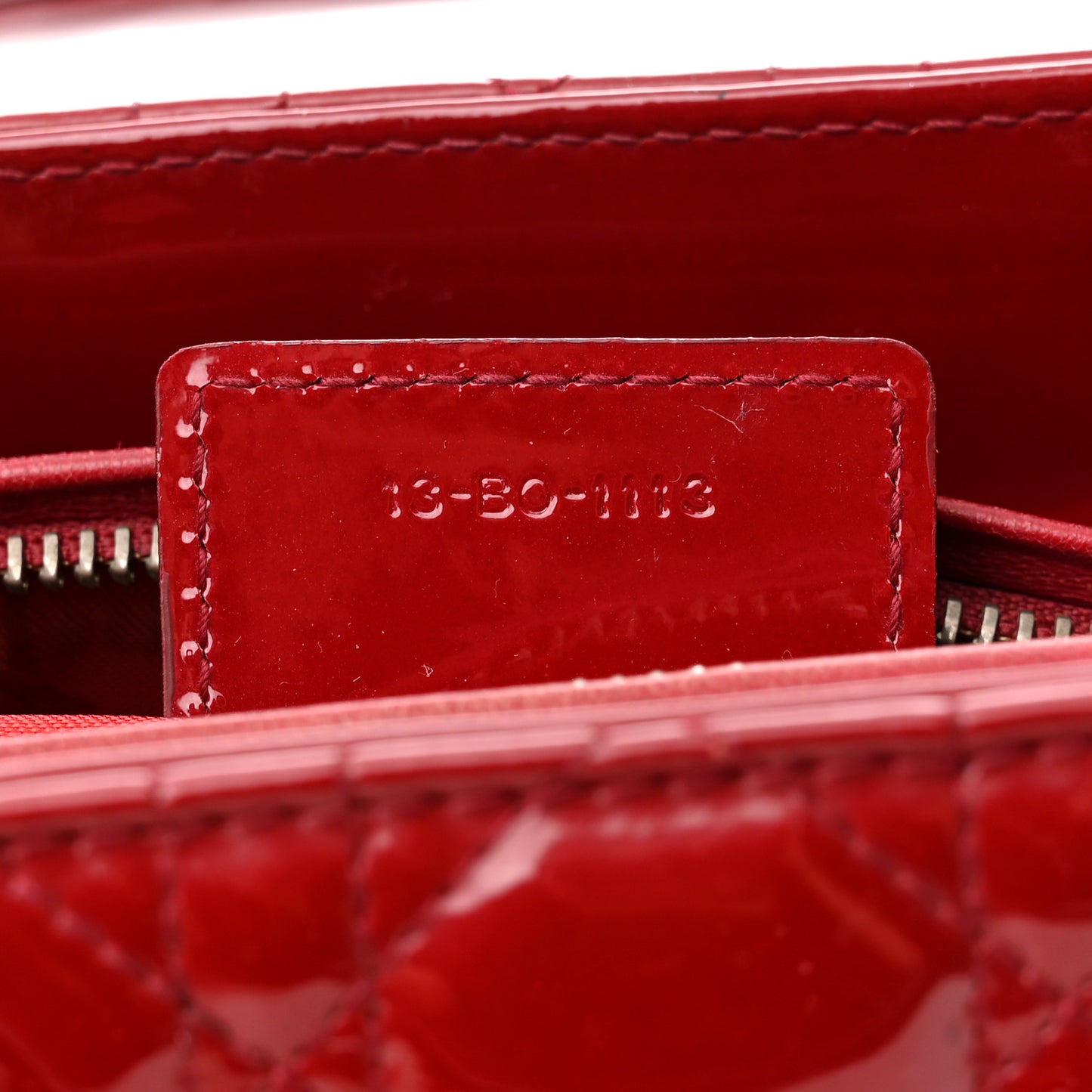 Patent Cannage Medium Lady Dior Red