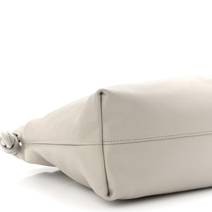 Loewe Mellow Nappa Donut Chain Medium Flamenco Knot Clutch Shell Grey 9 of 10