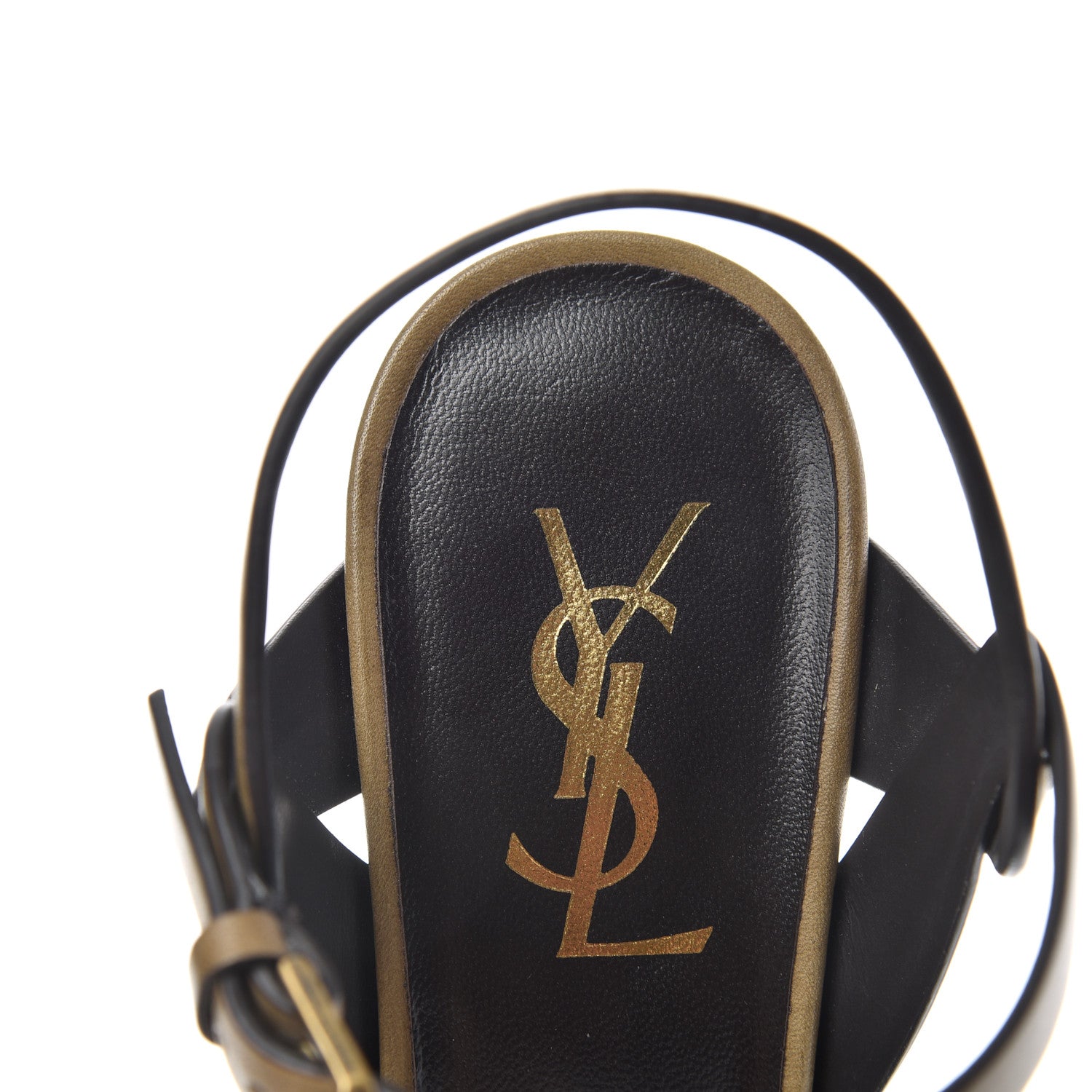 Saint Laurent Calfskin Tribute 105 Platform Sandals 37.5 Tundra 8 of 11