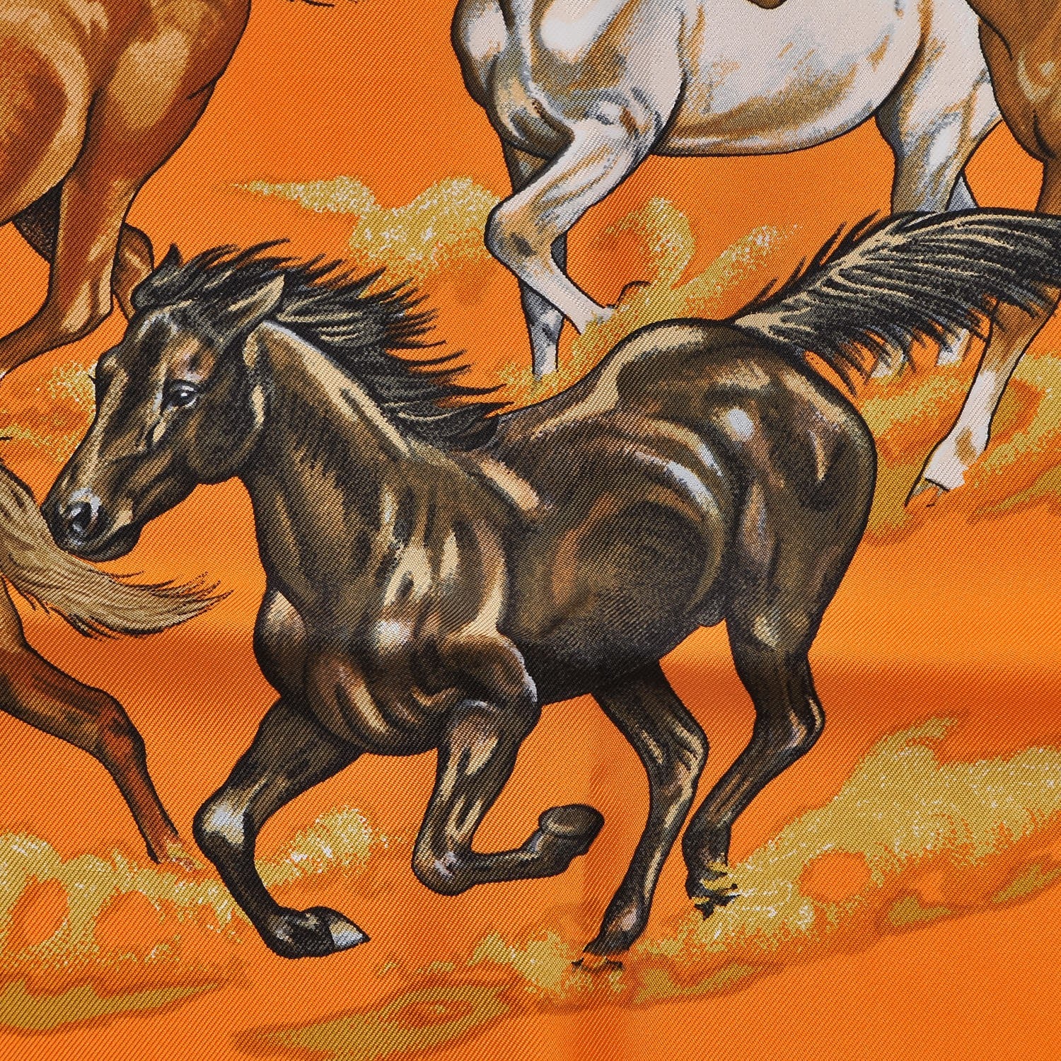 Hermes Silk Les Mustangs Scarf 90 4 of 8