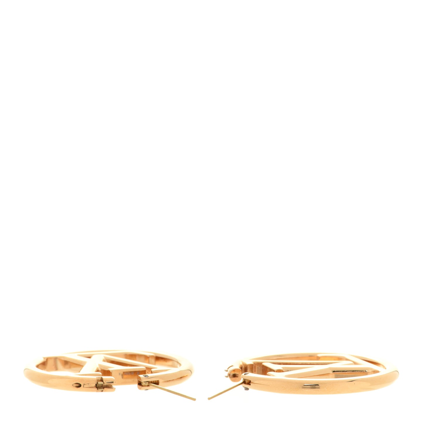 Metal Louise Hoop Earrings Gold