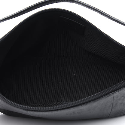 Gucci Calfskin Lizard Embossed Boat Pochette Black 5 of 22